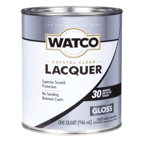 Buy Rust-Oleum Watco 63041 Lacquer Clear Wood Finish, Quart, Clear ...