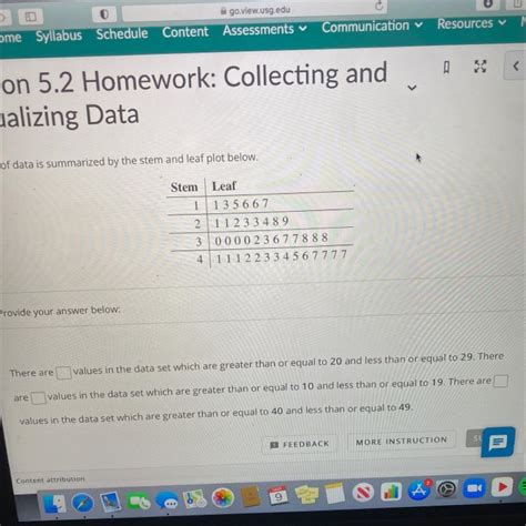 A set of data is summarized by the stem and leaf plot below. - brainly.com