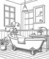 Coloring Pages Of Bathtub sketch template