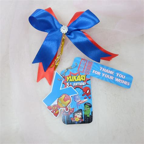 3 in 1 Avengers Chibi Thank You Card Birthday Card/Birthday Thank You Card/Tag Card Souvenir ...