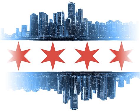 Chicago Skyline Chicago Flag Black and White Photography - Etsy