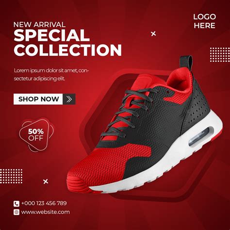 Special Shoes Social Media And Instagram Post Template | Social media design inspiration, Banner ...