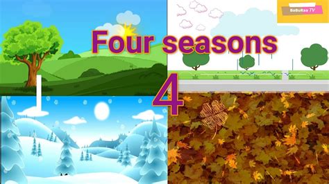 Four Seasons - 4 seasons in a year -2D Animation for kids| Four seasons ...