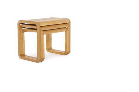 Loop Oak Nest of Wood Side Tables | Futon Company