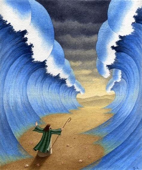 Bible - Moses parting the Red Sea | Bijbelse kunst, Schoolbord kunst ...