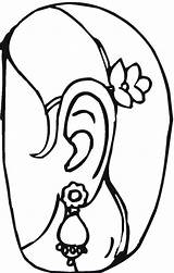 Earrings Coloring Pages sketch template