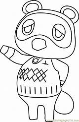 Tom Nook Animal Crossing Coloring Page For Kids  Free sketch template