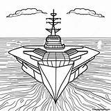 Aircraft Carrier At Sea Coloring Page  Pagescom sketch template