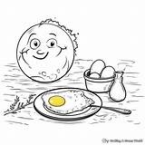 Fried Egg Coloring Pages  Free & Printable sketch template
