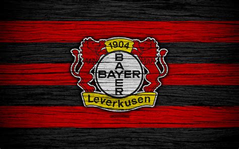 Download wallpapers Bayer Leverkusen, 4k, Bundesliga, logo, Germany, wooden texture, FC Bayer 04 ...
