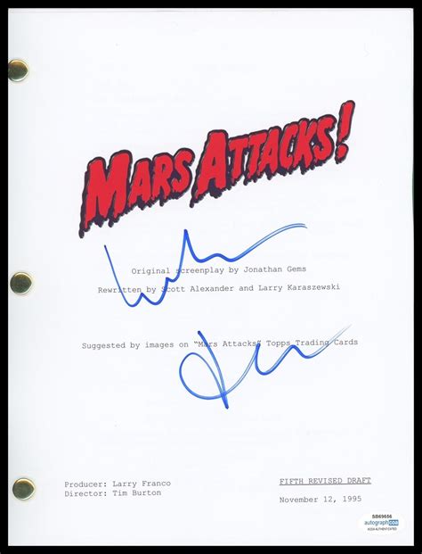 Lukas Haas "Mars Attacks!" AUTOGRAPH Signed Full Complete Script Screenplay ACOA | eBay