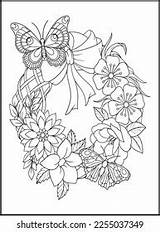 Magical Butterflies Adult Coloring Pages Stock Vector Royalty Free  sketch template