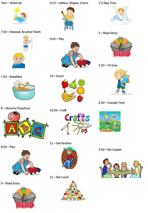 toddler schedule clipart 20 free Cliparts | Download images on ...