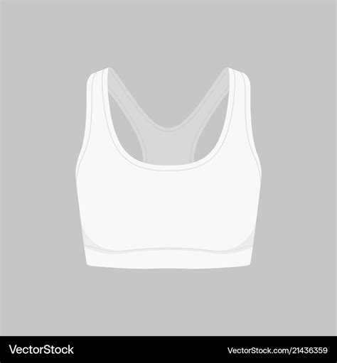 Womens white sport bra Royalty Free Vector Image