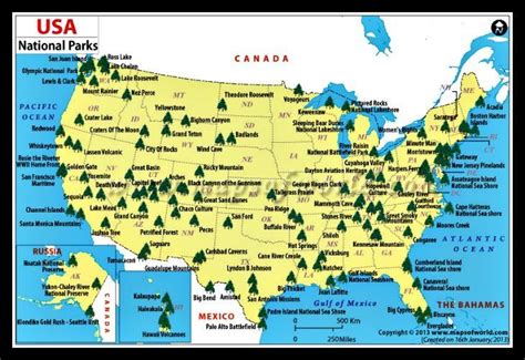 A map of all the major national parks in the U.S. How many have you been visited? Preview our ...