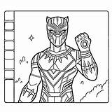 54  Black Panther Coloring Pages Free The Wakanda Hero sketch template