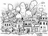 Color Your Way Through An Earthquake  Coloring Page sketch template