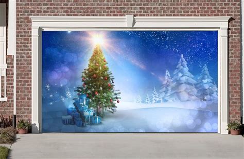 Amazon.com - Christmas Tree Garage Door Covers 3d Banners Outside House ...