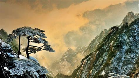 Free download Bing Images Huangshan Winter Huangshan in winter China [1366x768] for your Desktop ...