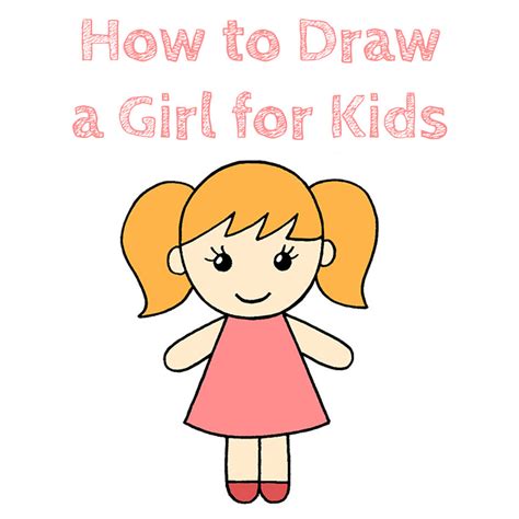 How to Draw a Girl for Kids - How to Draw Easy