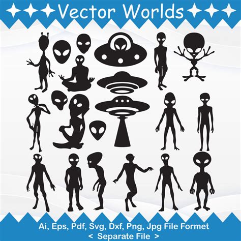 Alien svg, Aliens svg, Ufo svg, sci fi, space, SVG, ai, pdf, eps, svg, dxf, png - MasterBundles