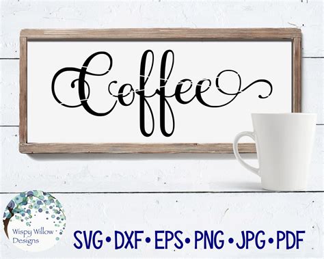 Coffee Sign SVG DXF jpg png eps png Kitchen Pantry | Etsy