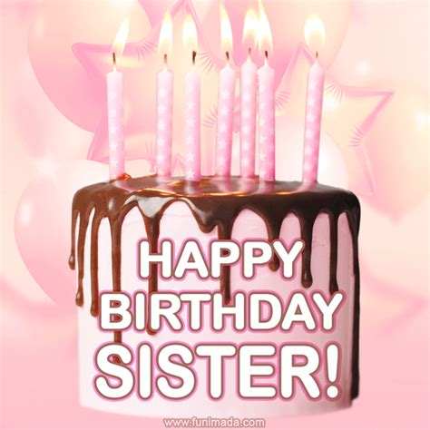 Happy Birthday Sister Animated Gif With Music | Webphotos.org