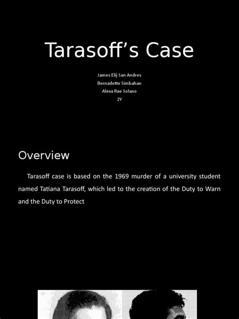 Tarasoff Case | PDF | Virtue | Government Information