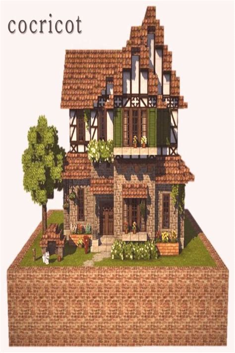 Medieval House Blueprints Minecraft - Large Medieval Town House 4 | Bodenswasuee