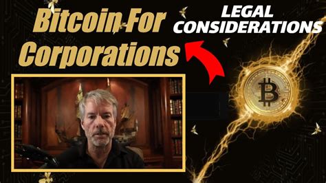 MicroStrategy Bitcoin For Corporations Conference: Bitcoin Legal ...