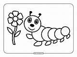 Printable Caterpillar Coloring Page For Kids sketch template