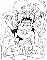 scary monster coloring Pages  Nancee Anglin sketch template