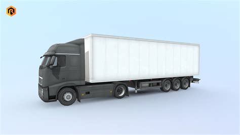 Big Truck with Trailer - Buy Royalty Free 3D model by Rescue3D Assets (@rescue3d) [25ba2ac ...