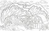 Natural Disaster Coloring Pages Sketch Page sketch template