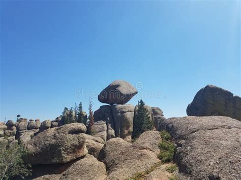 Granite Rock Formations at Vedauwoo Recreation Area Stock Image - Image ...