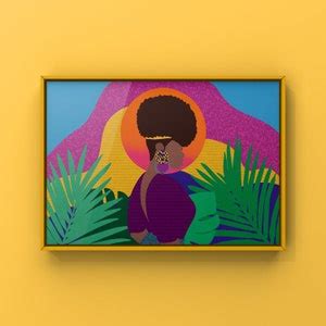 Laila, Collage Illustration, Printable Wall Art, Black Art Print, Black Woman Art, Home Decor ...