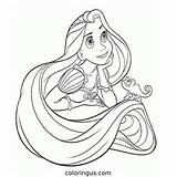 Rapunzel Coloring Pages Free Printable PDF sketch template