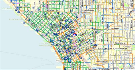 Inspiration: Metered parking map in downtown Seattle Downtown Seattle ...