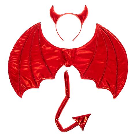 Devil Wings Costume Set - Red, 3 Pack - Women of Edm