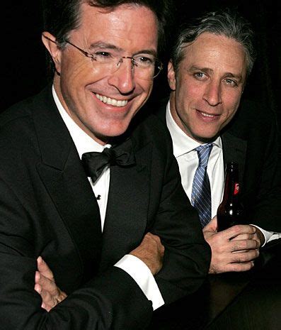 Stephen Colbert and Jon Stewart | Funny people, People, Jon stewart