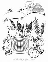 Fall Harvest Coloring Pages Sketch Page sketch template