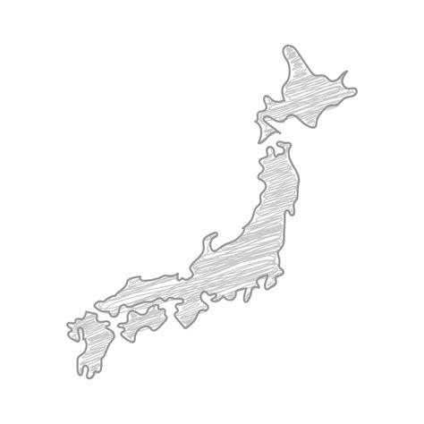 Premium Vector | Japan map drawing pencil sketch