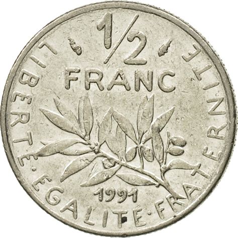 #582711 Monnaie, France, Semeuse, 1/2 Franc, 1991, SUP, Nickel, Gadoury:429, KM:931.2 : SUP, 1/2 ...