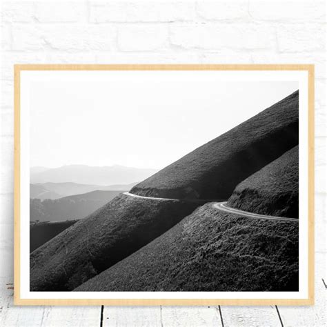 Black White Mountain Print Mountain Landscape Wall Art BW - Etsy