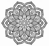 Mandala Big Flower  Mandalas Coloring Pages For Adults sketch template