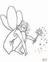 Fairy With Wand coloring Page  Free Printable Coloring Pages sketch template