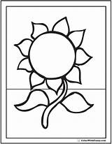 Simple Sunflower Coloring Page sketch template