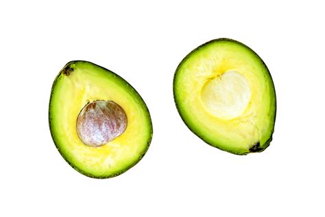 Fresh ripe avocado cut in half on transparent background 24108057 PNG