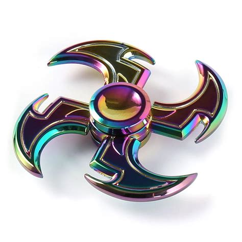 [24% OFF] Axe Shape Rainbow Fidget Toy Hand Spinner | Rosegal