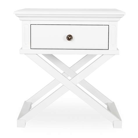 Sorrento Side Table White x 2 - Julie Arnez Furniture